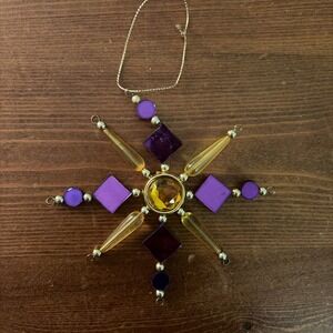 Yellow & Gold Beaded Ornament